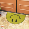 Home decoration custom cartoon anit slip pvc coil flower half round cat door mat